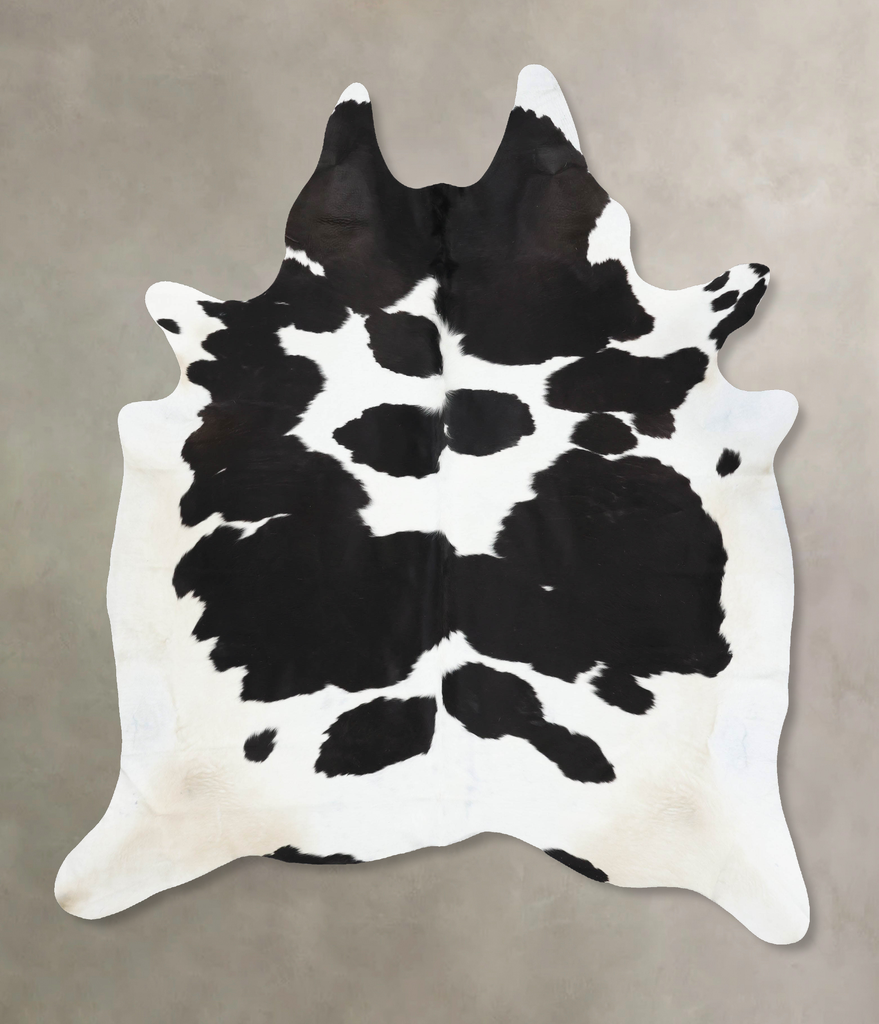 Black and White XX-Large Brazilian Cowhide Rug 9'0"H x 7'0"W #B13904 by Hudson Hides