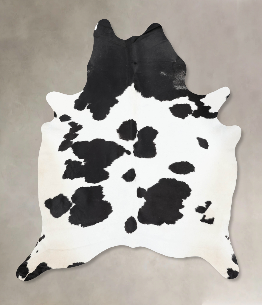 Black and White XX-Large Brazilian Cowhide Rug 8'6"H x 6'7"W #B13905 by Hudson Hides