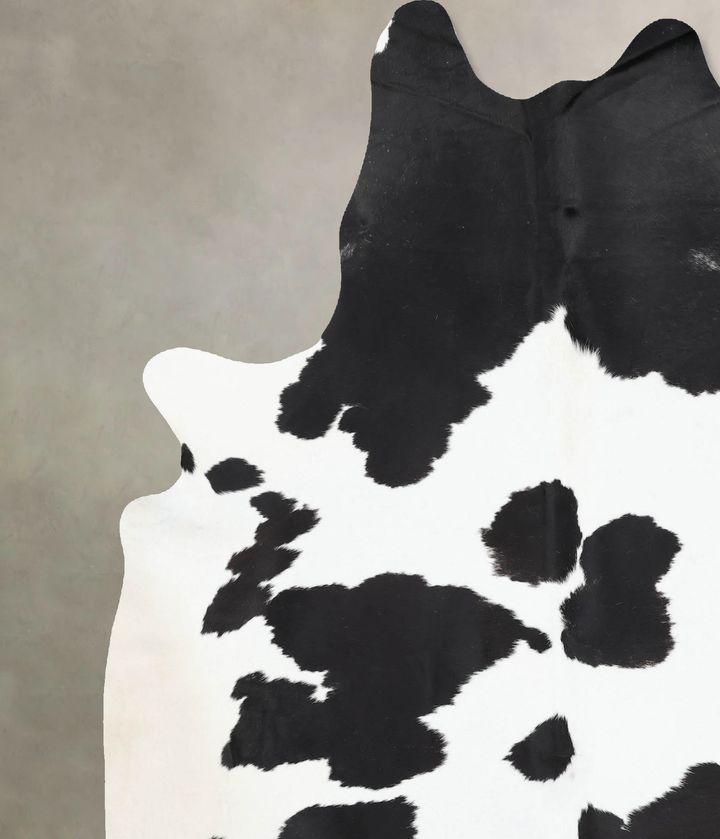Black and White XX-Large Brazilian Cowhide Rug 8'6"H x 6'7"W #B13905 by Hudson Hides