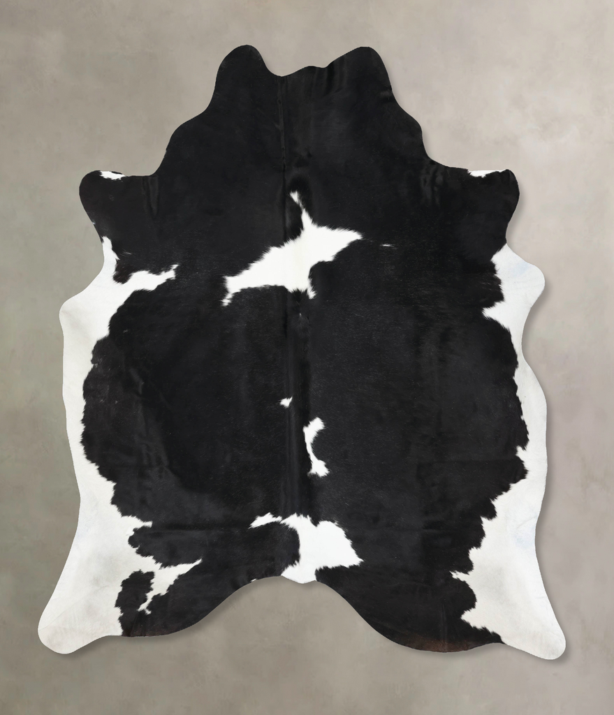 Black and White XX-Large Brazilian Cowhide Rug 8'10"H x 7'1"W #B13906 by Hudson Hides