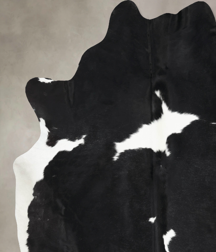 Black and White XX-Large Brazilian Cowhide Rug 8'10"H x 7'1"W #B13906 by Hudson Hides