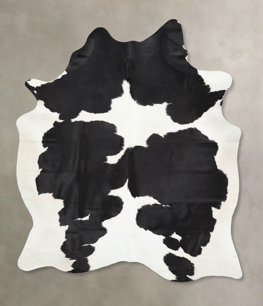 Black and White XX-Large Brazilian Cowhide Rug 8'5"H x 6'7"W #B13909 by Hudson Hides