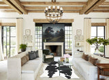 Black and White XX-Large Brazilian Cowhide Rug 8'5"H x 6'7"W #B13909 by Hudson Hides