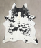 Black and White XX-Large Brazilian Cowhide Rug 8'8