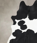 Black and White XX-Large Brazilian Cowhide Rug 8'11"H x 7'2"W #B13911 by Hudson Hides