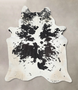 Black and White XX-Large Brazilian Cowhide Rug 8'0"H x 6'7"W #B13913 by Hudson Hides