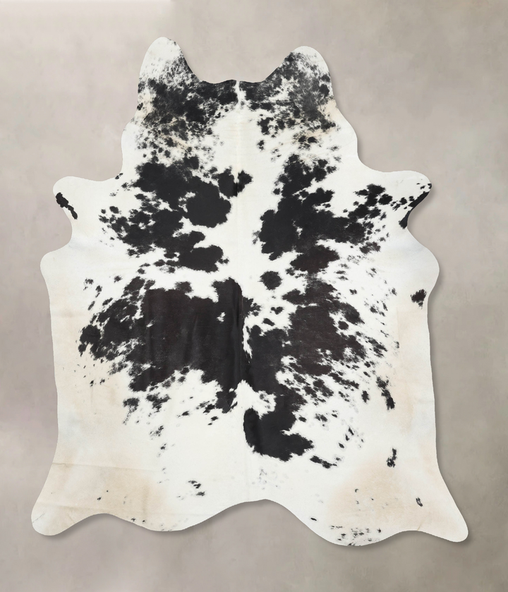 Black and White XX-Large Brazilian Cowhide Rug 8'0"H x 6'7"W #B13913 by Hudson Hides