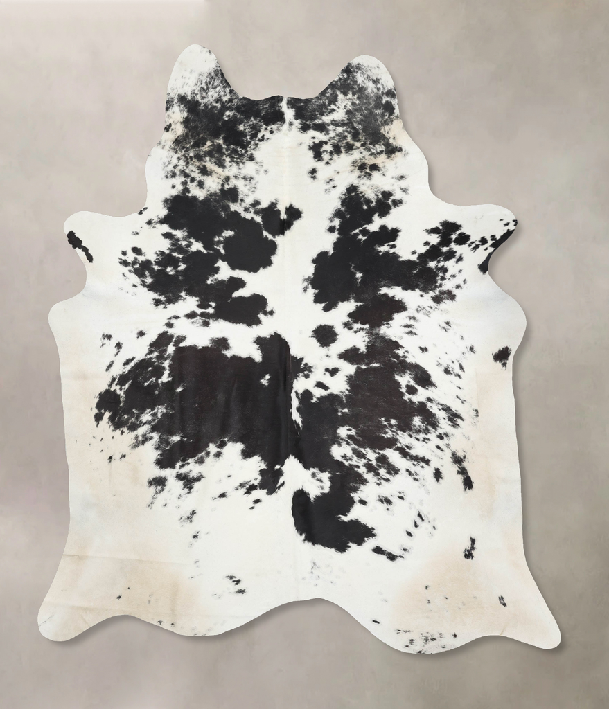 Black and White XX-Large Brazilian Cowhide Rug 8'0"H x 6'7"W #B13913 by Hudson Hides
