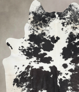 Black and White XX-Large Brazilian Cowhide Rug 8'0"H x 6'7"W #B13913 by Hudson Hides