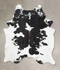 Black and White X-Large Brazilian Cowhide Rug 7'7