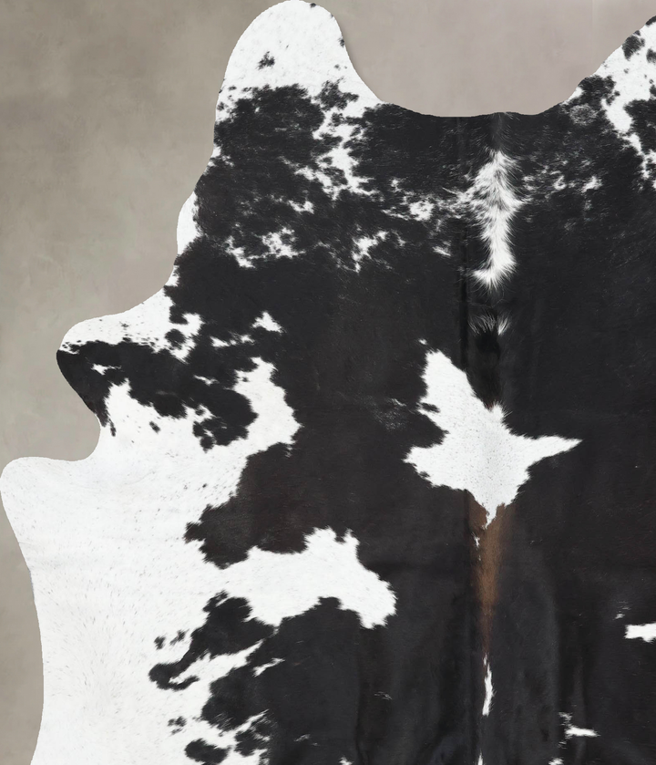 Black and White X-Large Brazilian Cowhide Rug 7'7"H x 6'3"W #B13914 by Hudson Hides