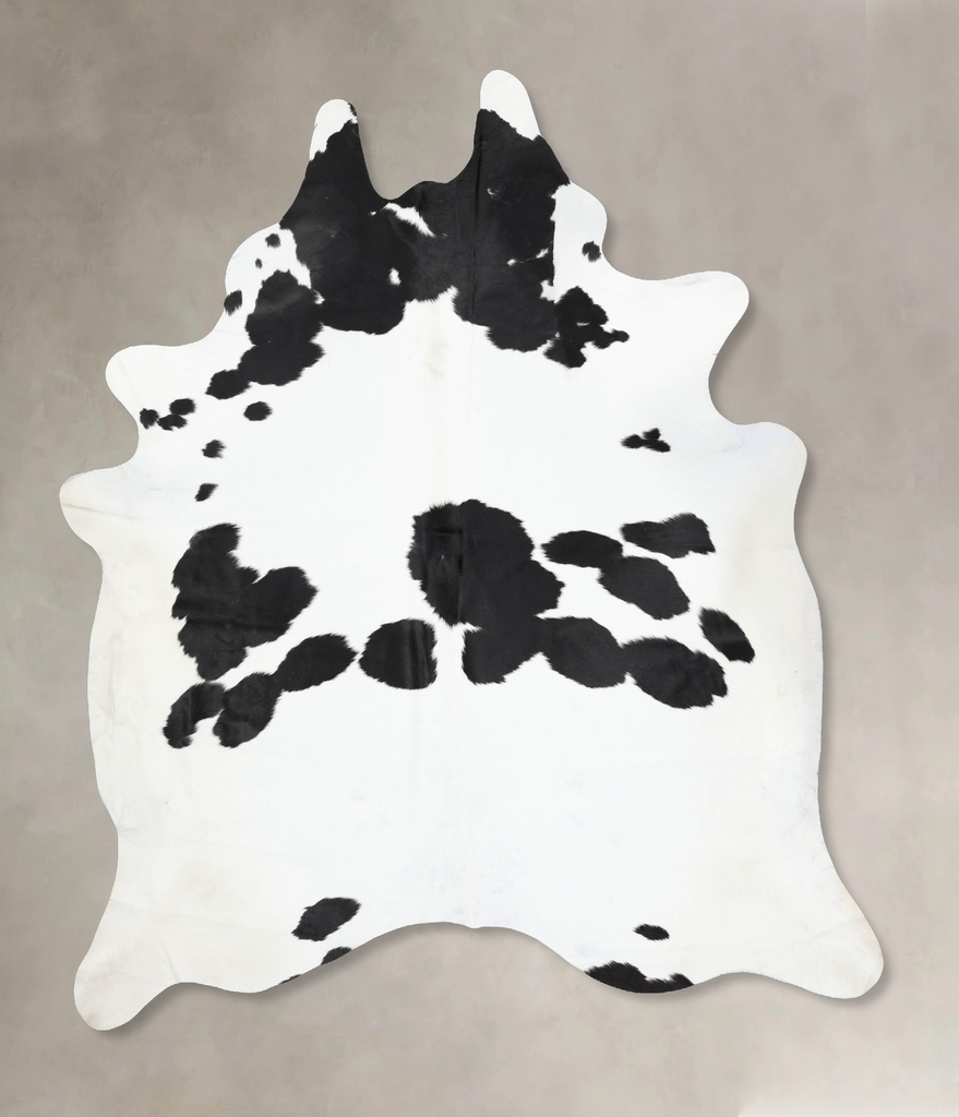 Black and White XX-Large Brazilian Cowhide Rug 9'7"H x 7'10"W #B13915 by Hudson Hides