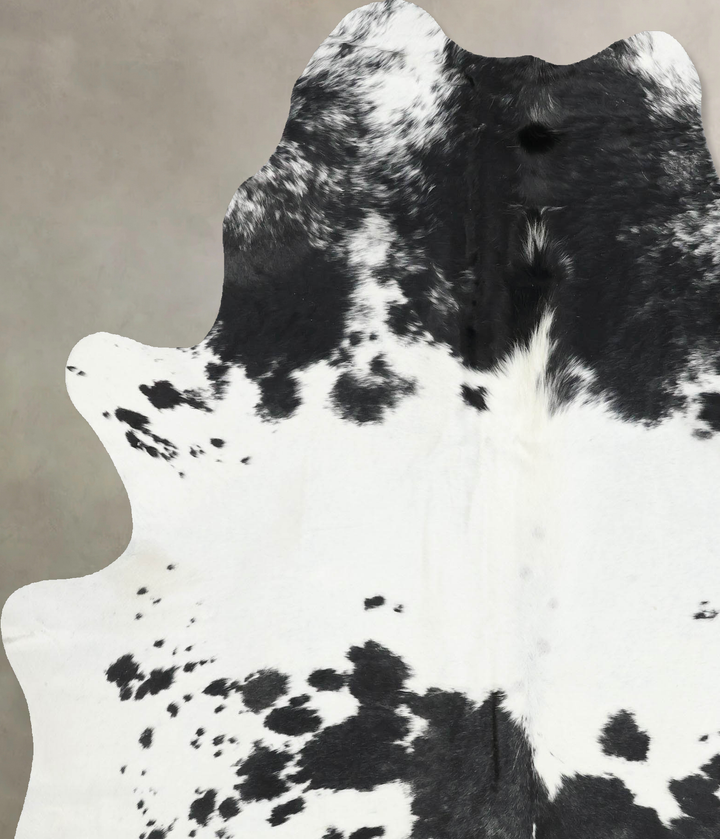 Black and White X-Large Brazilian Cowhide Rug 7'5"H x 6'1"W #B13916 by Hudson Hides