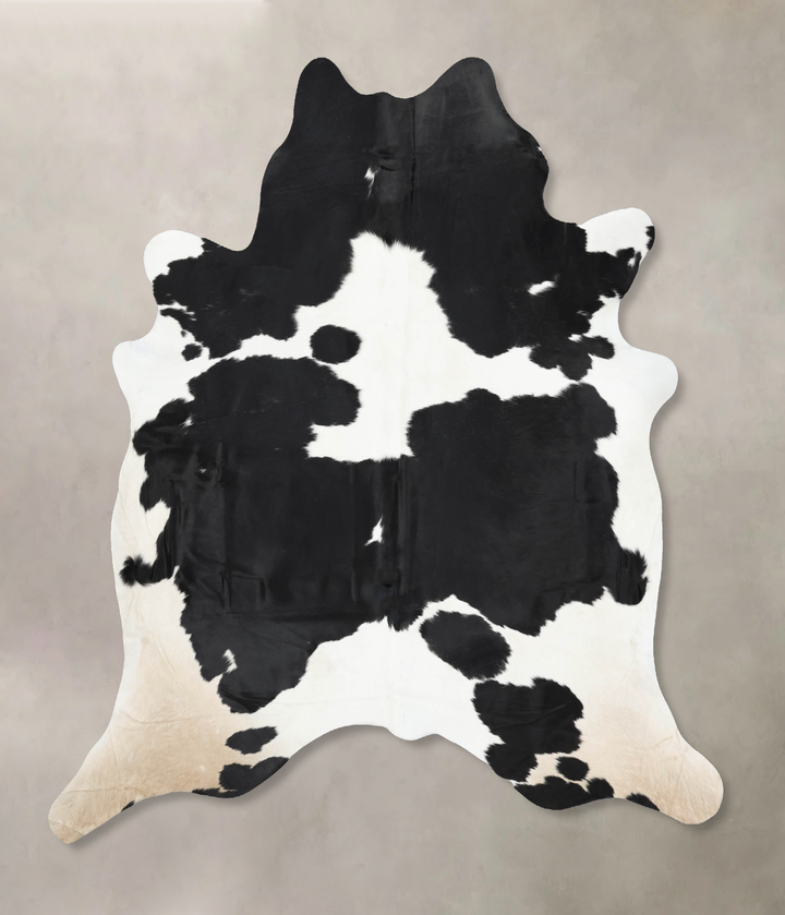 Black and White XX-Large Brazilian Cowhide Rug 7'11"H x 7'0"W #B13918 by Hudson Hides