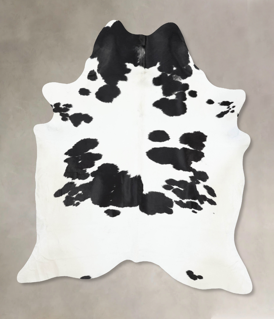 Black and White XX-Large Brazilian Cowhide Rug 8'7"H x 6'10"W #B13919 by Hudson Hides