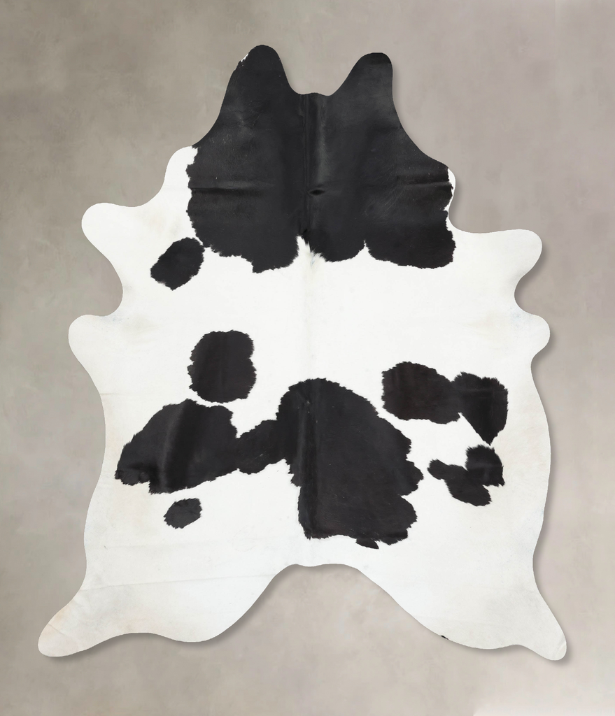 Black and White XX-Large Brazilian Cowhide Rug 8'4"H x 6'5"W #B13921 by Hudson Hides