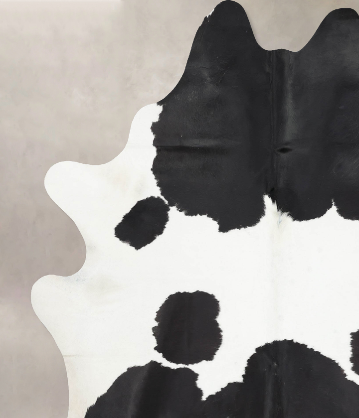 Black and White XX-Large Brazilian Cowhide Rug 8'4"H x 6'5"W #B13921 by Hudson Hides