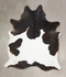 Chocolate and White XX-Large Brazilian Cowhide Rug 8'1