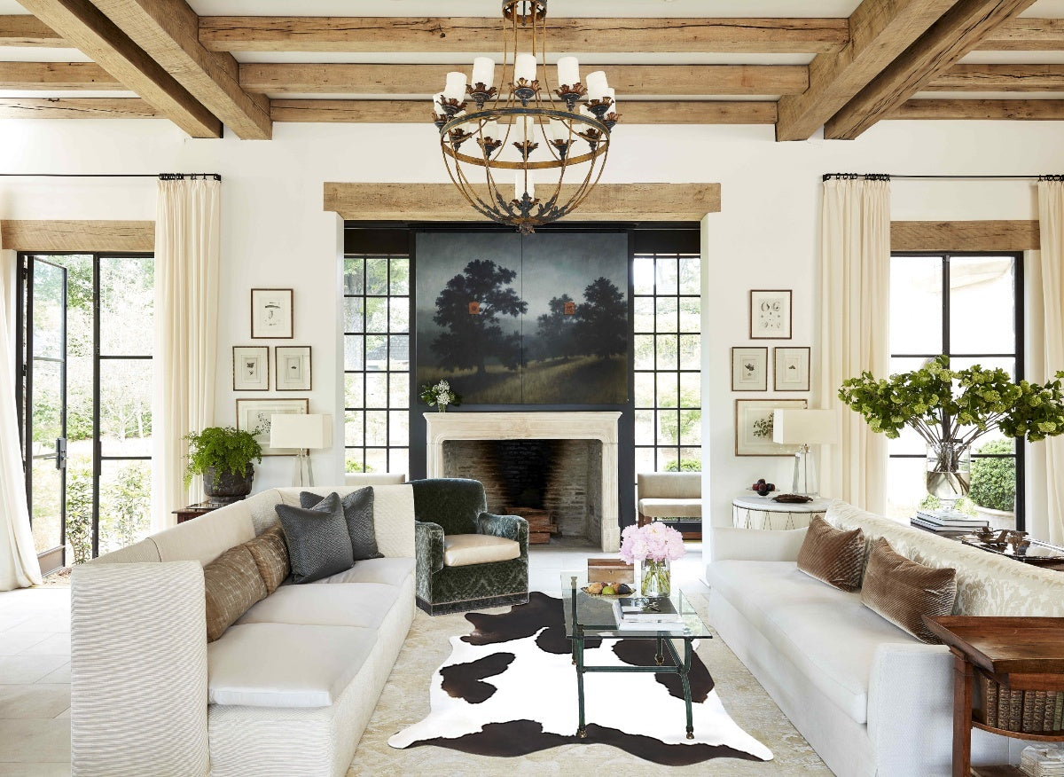 Chocolate and White Cowhide Rug #B13922