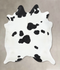 Black and White XX-Large Brazilian Cowhide Rug 7'8