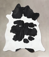 Black and White XX-Large Brazilian Cowhide Rug 8'8"H x 7'2"W #B13924 by Hudson Hides