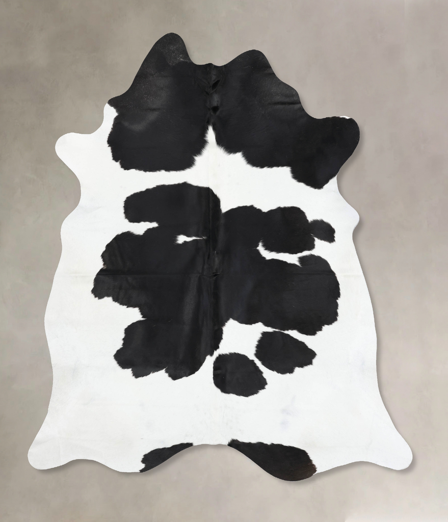 Black and White XX-Large Brazilian Cowhide Rug 8'8"H x 7'2"W #B13924 by Hudson Hides