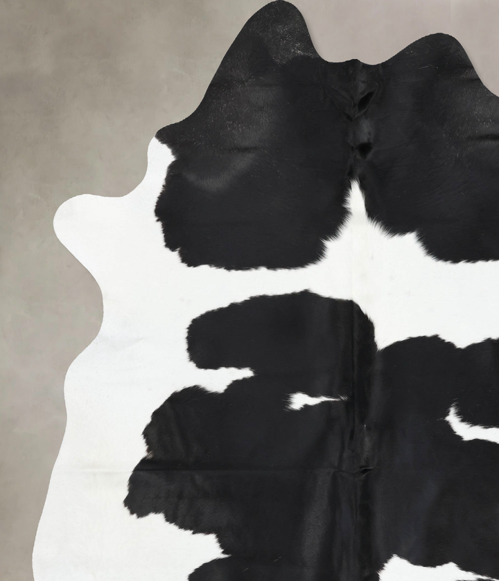 Black and White XX-Large Brazilian Cowhide Rug 8'8"H x 7'2"W #B13924 by Hudson Hides