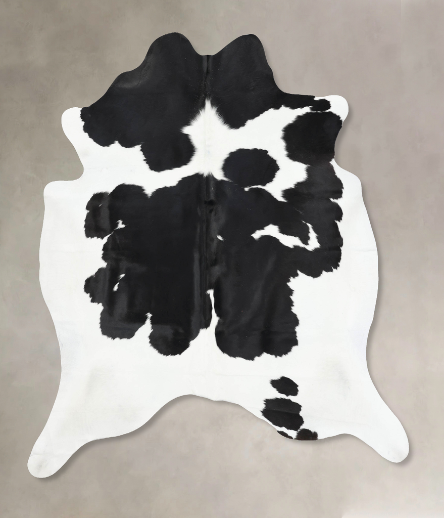 Black and White XX-Large Brazilian Cowhide Rug 7'7"H x 6'8"W #B13925 by Hudson Hides