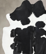 Black and White XX-Large Brazilian Cowhide Rug 7'7"H x 6'8"W #B13925 by Hudson Hides