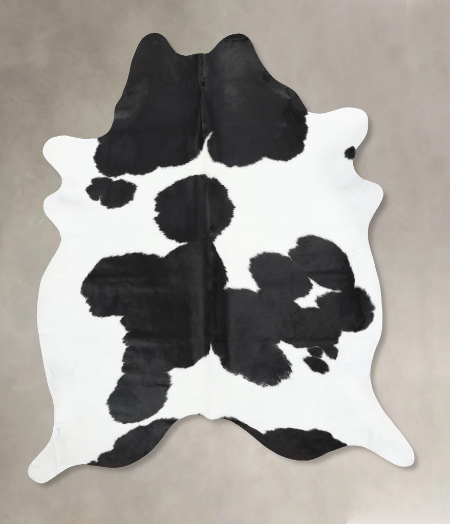 Black and White XX-Large Brazilian Cowhide Rug 8'4"H x 6'9"W #B13926 by Hudson Hides