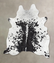 Salt and Pepper Black X-Large Brazilian Cowhide Rug 8'1"H x 5'11"W #B13927 by Hudson Hides