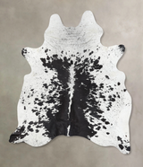 Salt and Pepper Black X-Large Brazilian Cowhide Rug 8'1"H x 5'11"W #B13927 by Hudson Hides