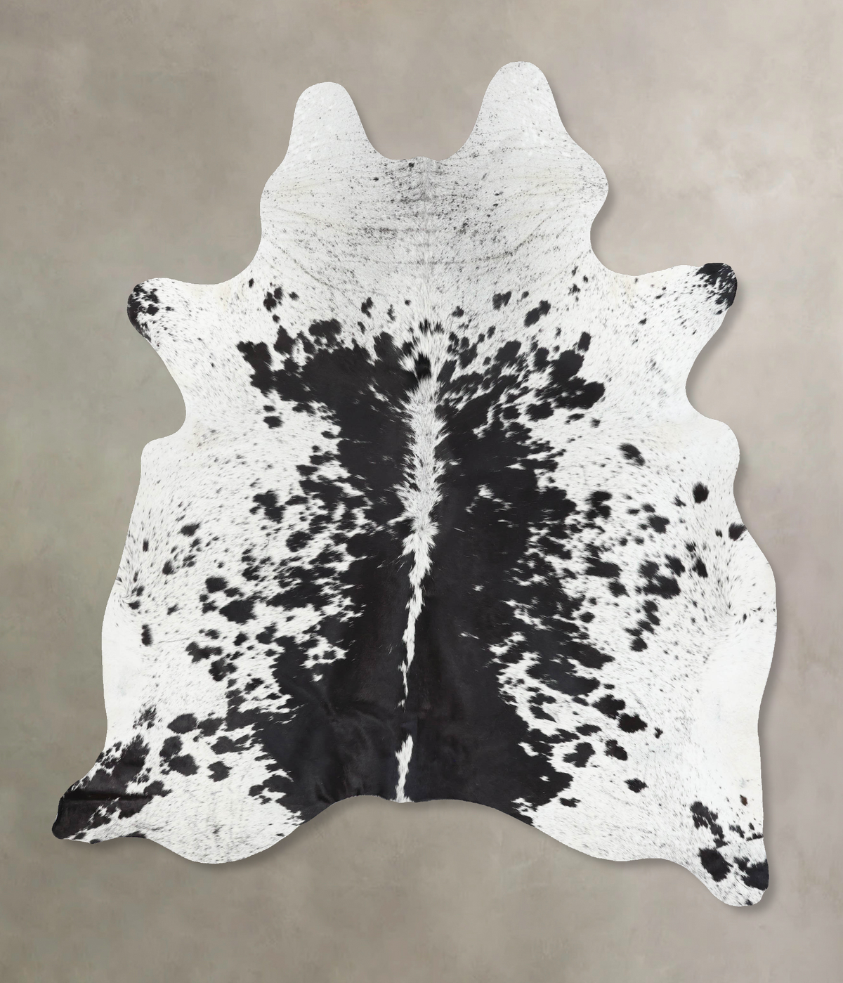 Salt and Pepper Black Cowhide Rug #B13927