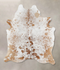 Salt and Pepper Brown X-Large Brazilian Cowhide Rug 7'11