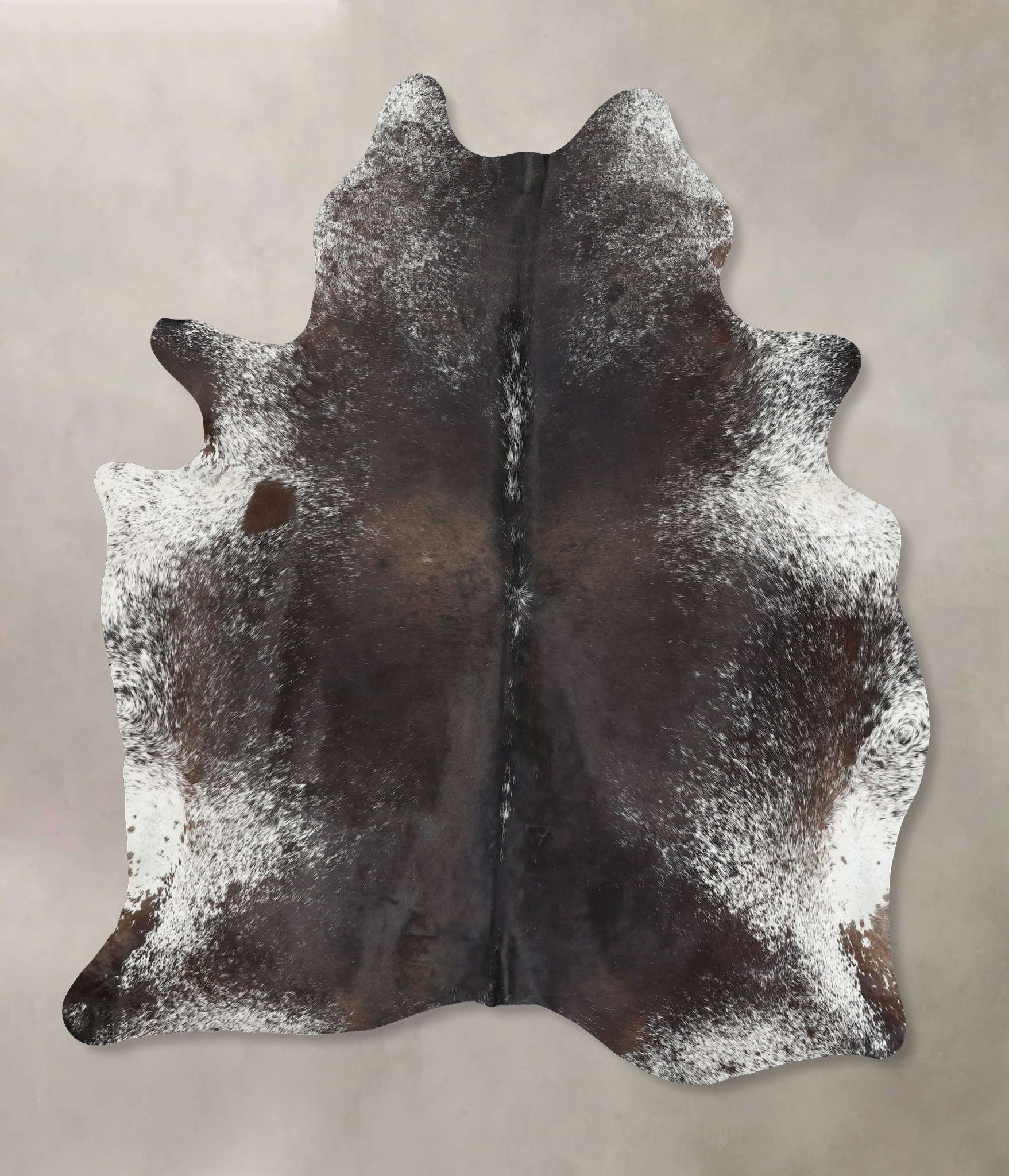 Salt and Pepper Brown Cowhide Rug #B13935