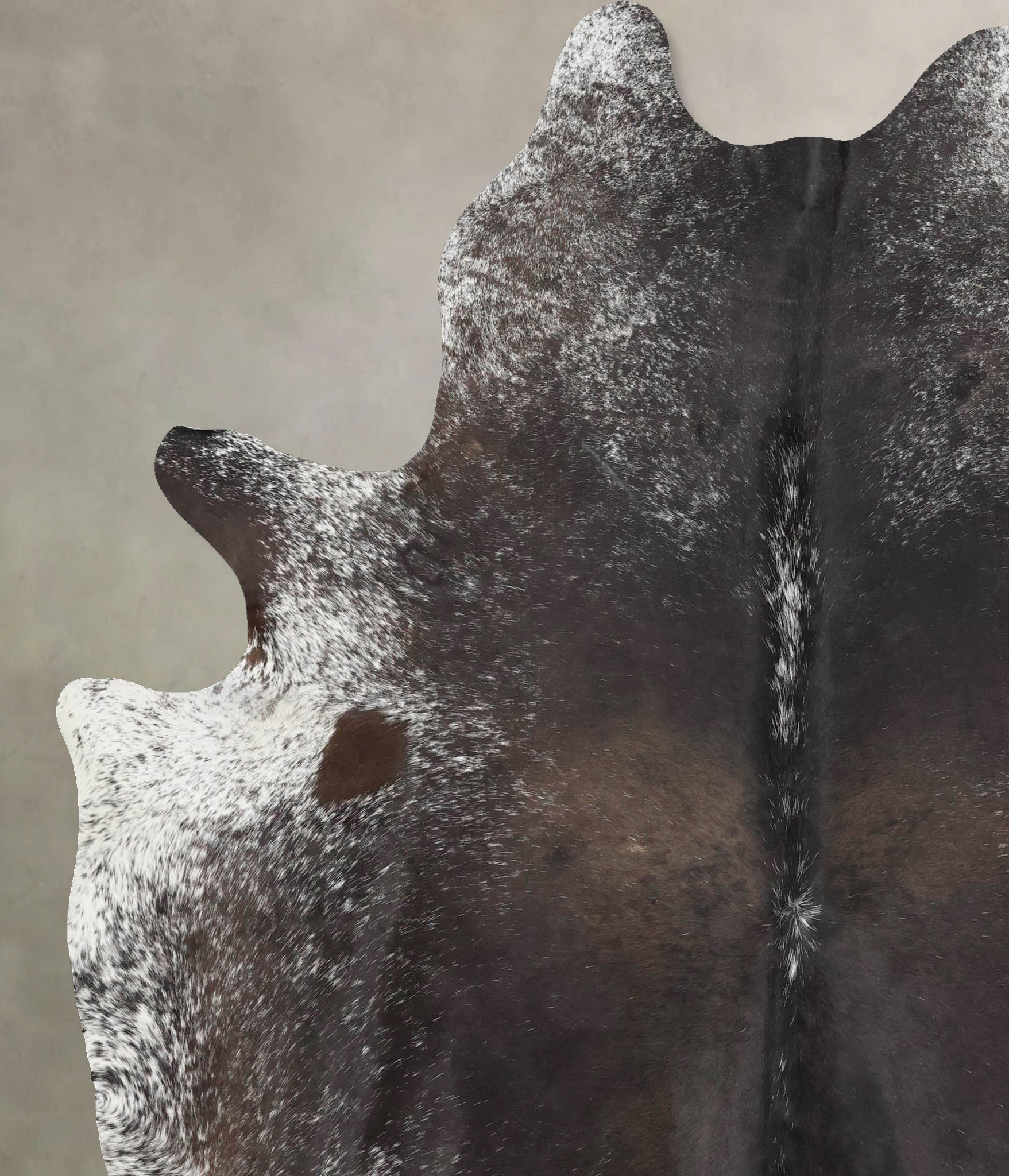 Salt and Pepper Brown Cowhide Rug #B13935
