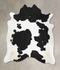 Black and White XX-Large Brazilian Cowhide Rug 7'9