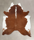 Hereford XX-Large Brazilian Cowhide Rug 8'1"H x 6'8"W #B13943 by Hudson Hides