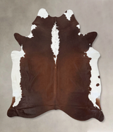 Hereford XX-Large Brazilian Cowhide Rug 8'6"H x 7'1"W #B13944 by Hudson Hides