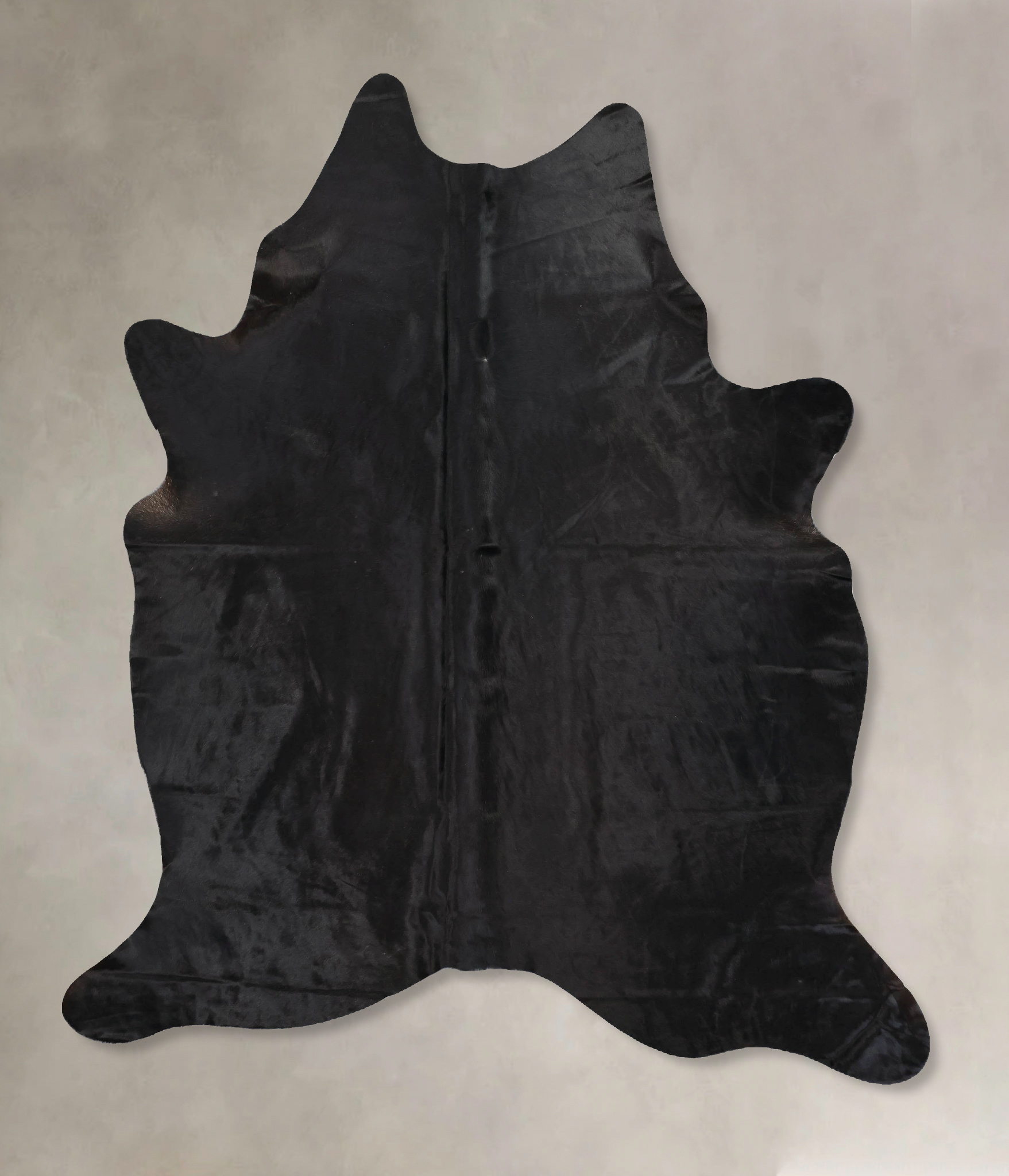 Solid Black Cowhide Rug #B13954