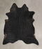 Solid Black XX-Large Brazilian Cowhide Rug 8'7