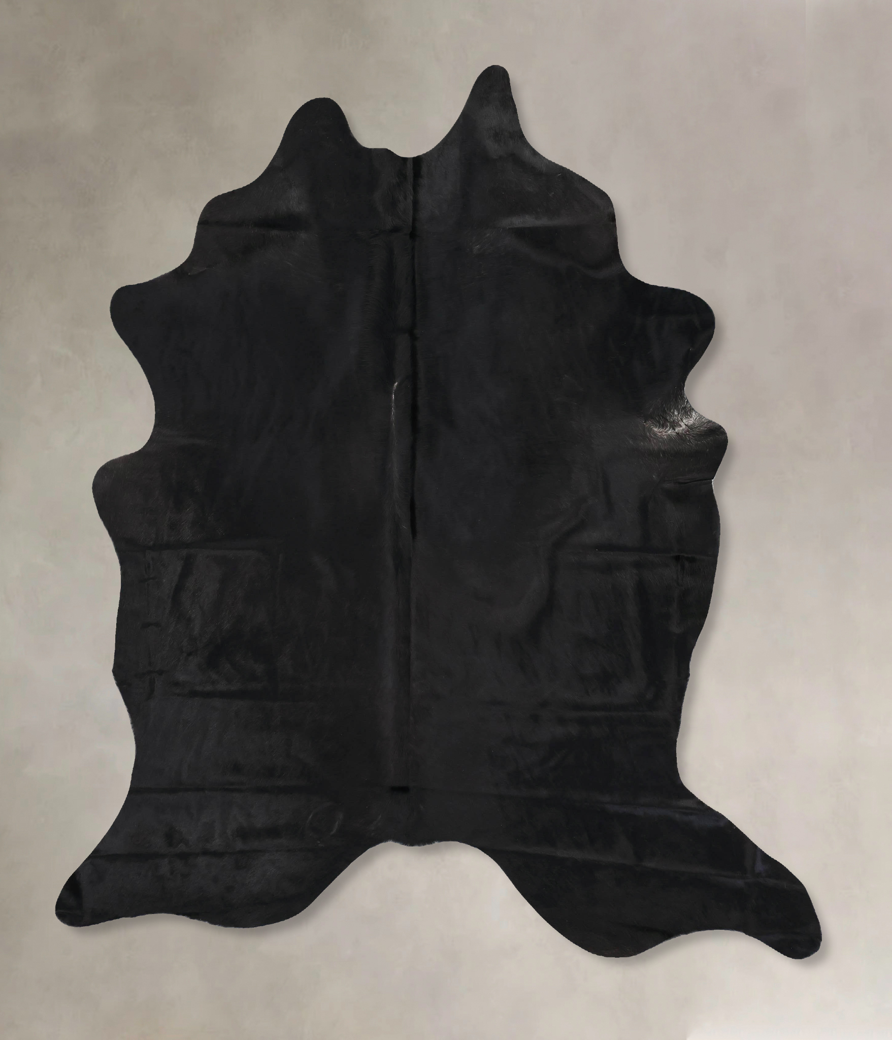 Solid Black Cowhide Rug #B13959