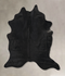 Solid Black XX-Large Brazilian Cowhide Rug 8'0