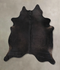 Solid Black XX-Large Brazilian Cowhide Rug 8'3