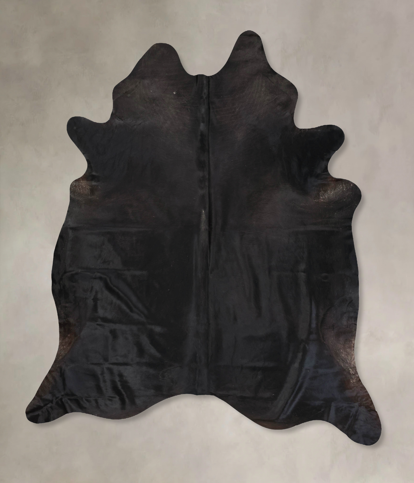 Solid Black Cowhide Rug #B13961