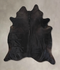 Solid Black XX-Large Brazilian Cowhide Rug 8'11