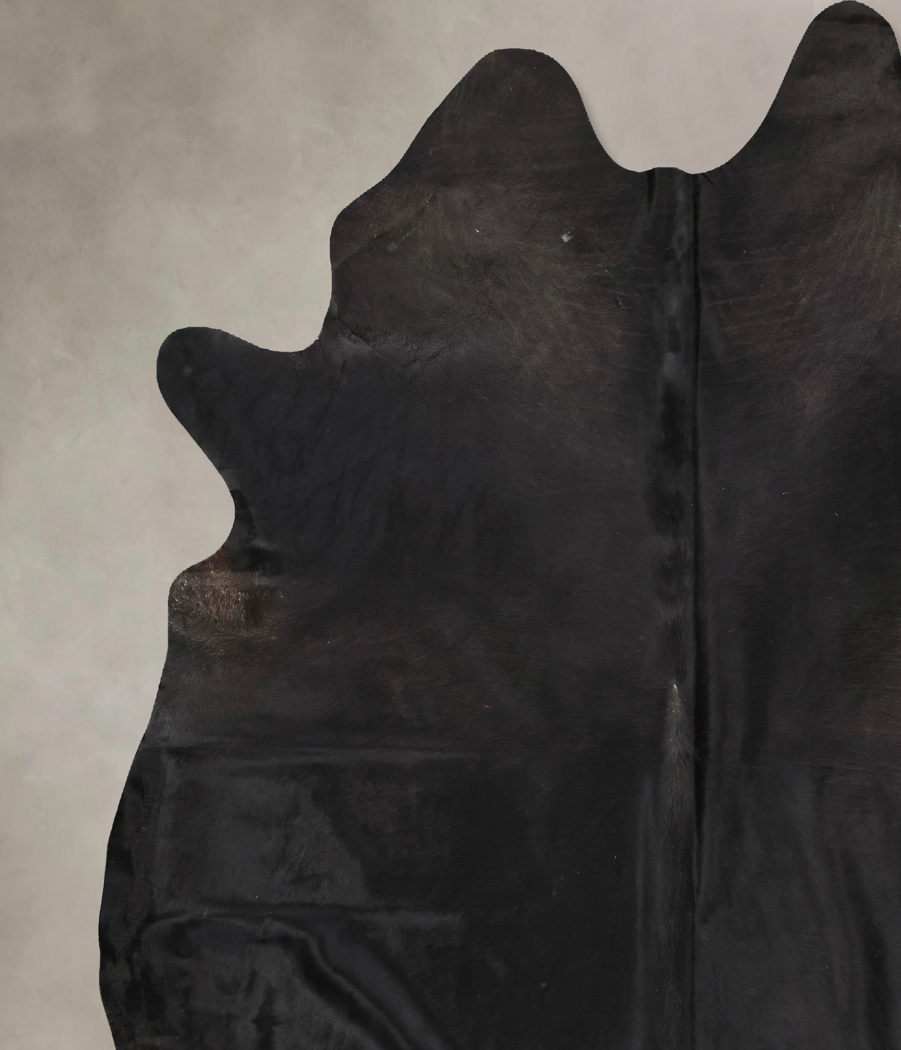 Solid Black Cowhide Rug #B13961