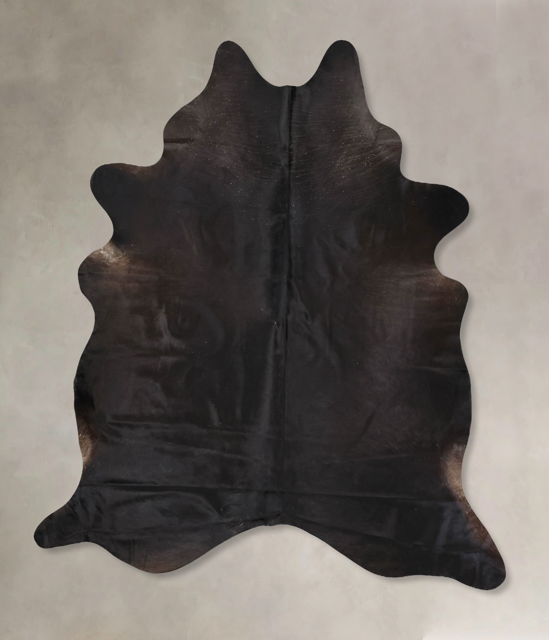 Solid Black Cowhide Rug #B13962