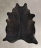 Solid Black XX-Large Brazilian Cowhide Rug 8'3