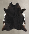 Solid Black XX-Large Brazilian Cowhide Rug 8'8